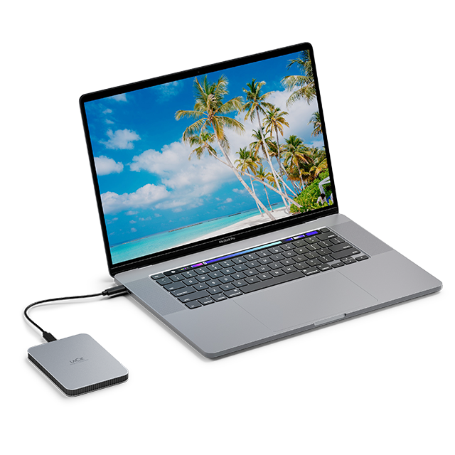 LaCie Mobile Drive moon silver USB-C