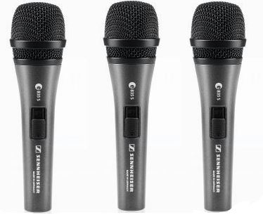 3-PACK e835-S Ensemble 3 microphones de chant