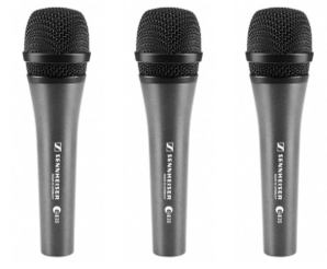 3-PACK e 835 Ensemble de 3 microphones de chant e 835