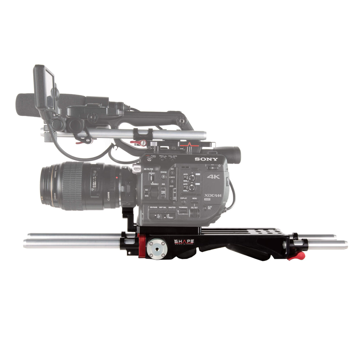 Baseplate quick release V-lock avec adaptateur metabones pour Sony FS5 et FS5M2 FS5BP