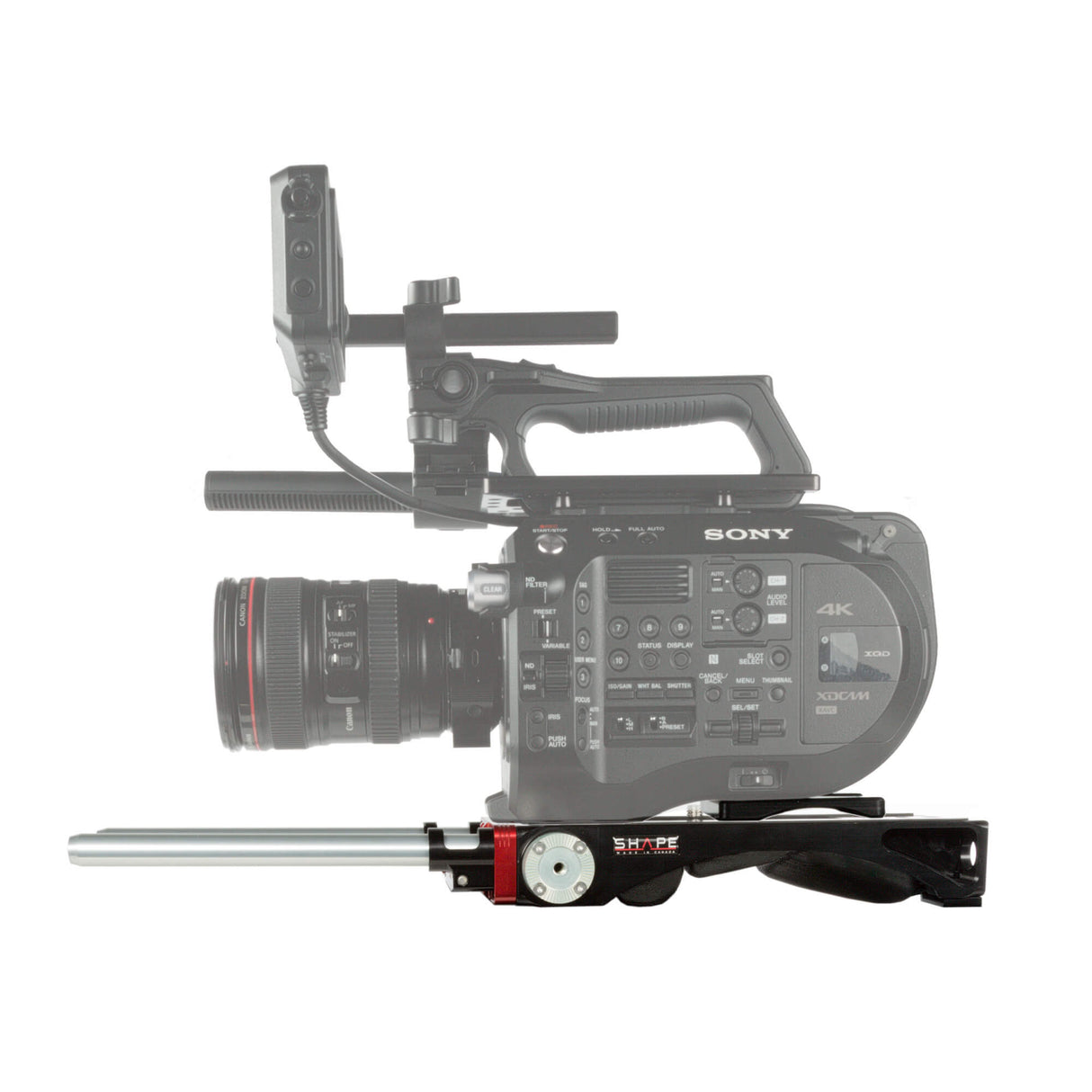 Baseplate avec quick release v-lock pour Sony FS7M2 FS7BP