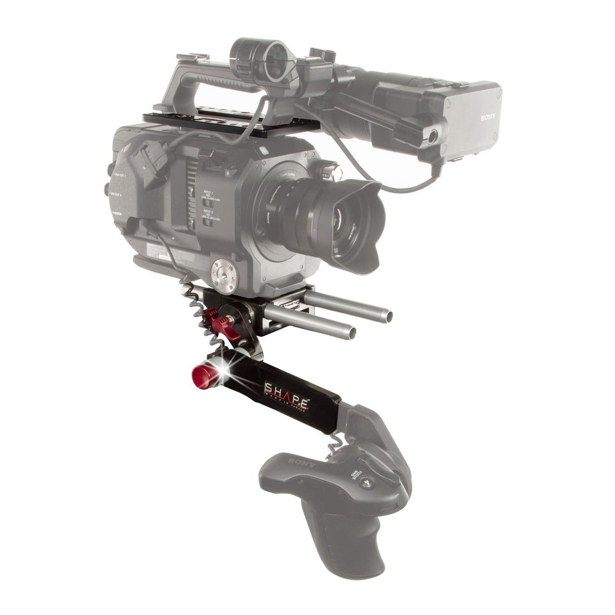 Ensemble de baseplate, plaque supérieure et poignée d'extension pour Sony FS7 et FS7M2  Référence FS7LWBR