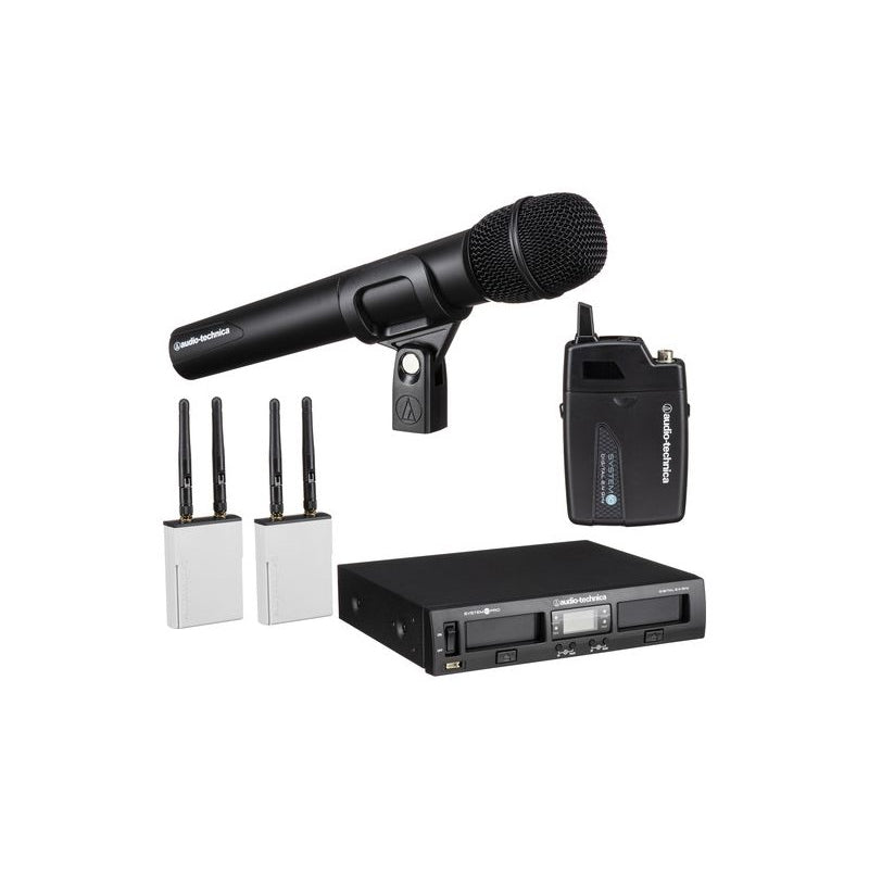 Audio-Technica System 10 PRO ATW-1312 Wireless Microphone System Two Receivers and OneTransmitter Kit