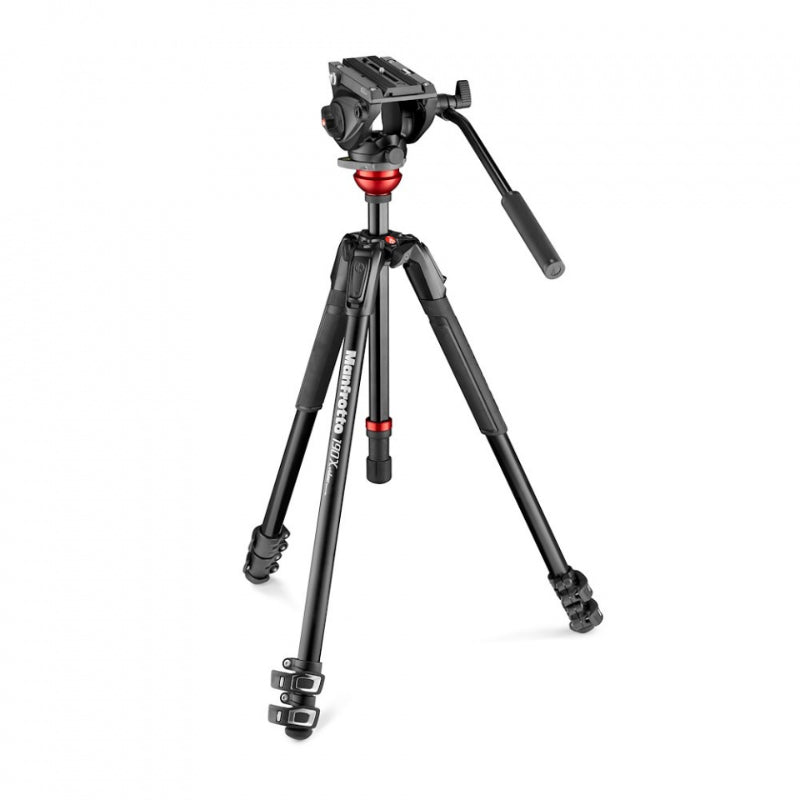 Manfrotto Kit rotule vidéo fluide 500 avec base plate et trépied