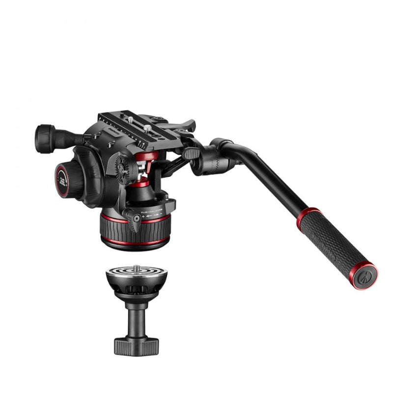 Manfrotto Nitrotech 608 & Trépied Twin-leg Alu Entretoise mi-hauteur