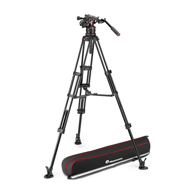 Manfrotto Nitrotech 612 & Trépied Twin-leg Alu Entretoise mi-hauteur