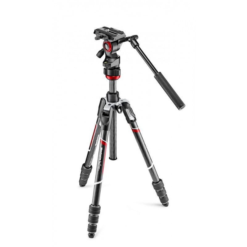 Manfrotto Kit vidéo Befree live carbone noir, verrouillage rotatif Befree-Advanced